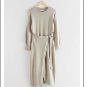 & Other Stories Wrap Midi Dress
